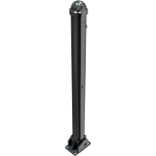 Ornamental bollard | Series 477B | � 76 mm | foldable, self-engaging lockto be fixed by plugs, with base plate 100 x 150 mm | with Euro profile cylinder lock and three keys | without eyelet